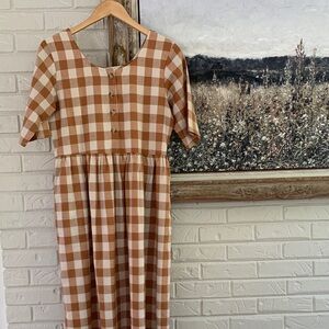 Little Cottonwood Check Alder Dress